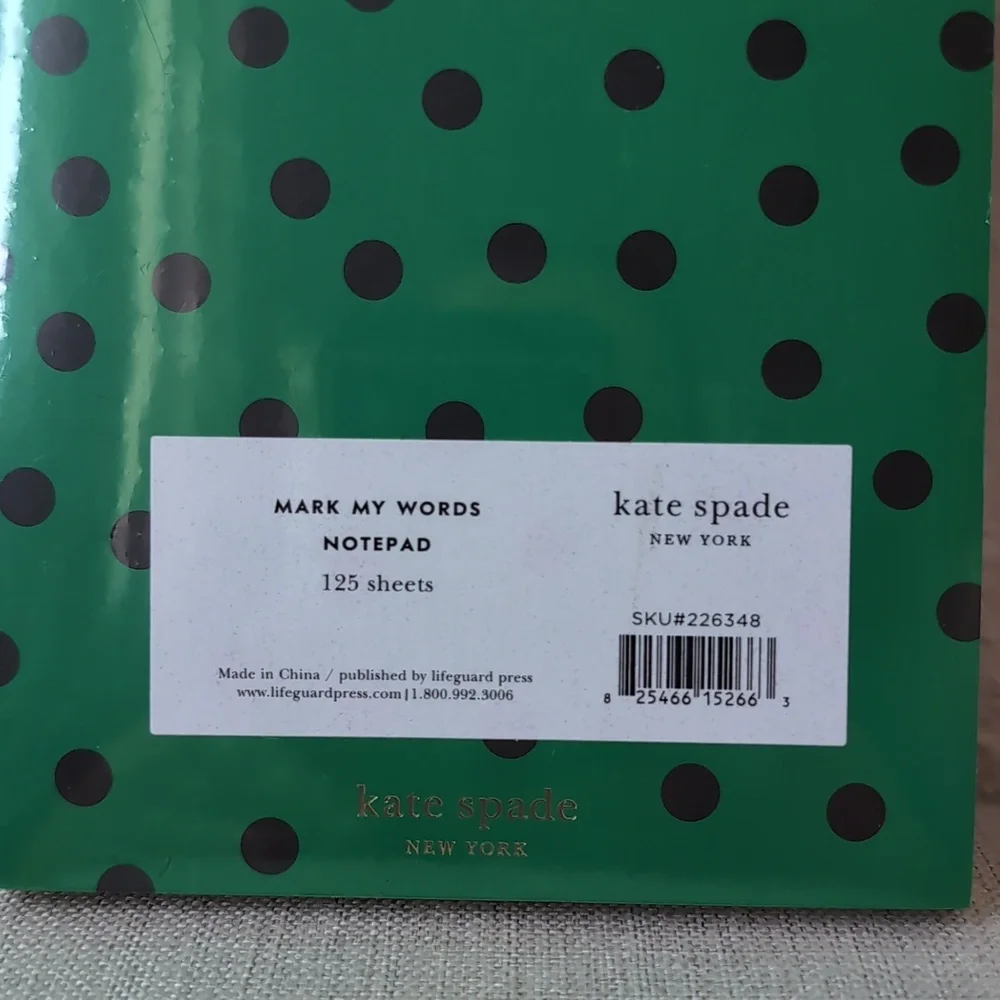 Kate Spade Mark My Words Messages Pink Notepad 135 Sheets